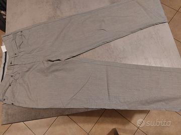 Pantaloni Valentino uomo Grigio Lino 5 Tasche