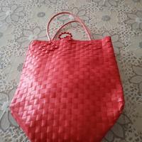 borsa in pelle intrecciata 