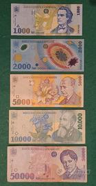 SERIE BANCONOTE LEI ROMANIA ANNI '90