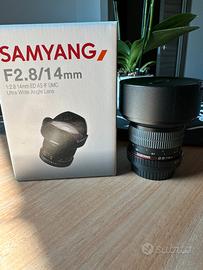 Obiettivo Canon Samyang F2.8 ED As If UMC manuale