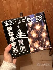 300 luci led bianco caldo albero di natale