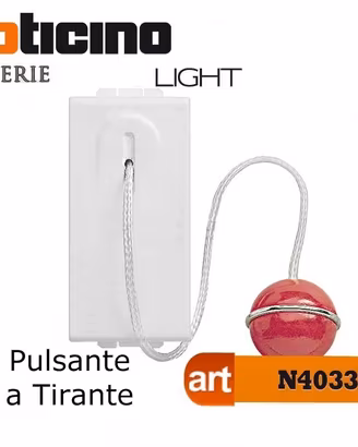 Bticino Light N4033 Pulsante a tirante bagno