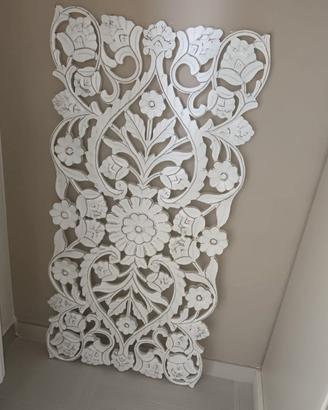 Pannello Decorativo Parete Shabby Chic Bianco 118