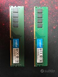 Crucial 8GB DDR4-2400 UDIMM x2