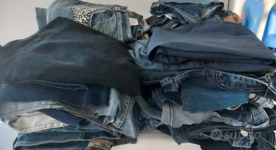 jeans vecchi per cucito creativo 