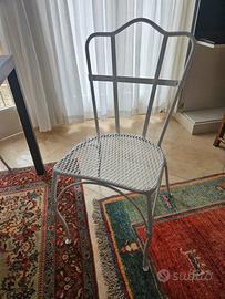 Unopiù - set 6 sedie da giardino in ferro battuto