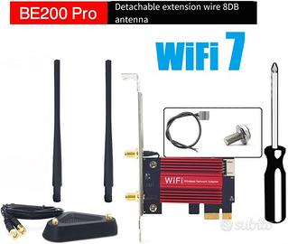 Scheda di Rete WiFi 7 BE200 Pro PCIe Bluetooth 5.4