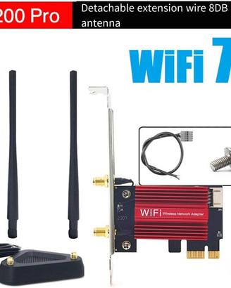 Scheda di Rete WiFi 7 BE200 Pro PCIe Bluetooth 5.4