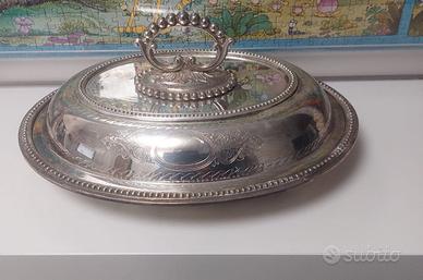 Legumiera vintage silver plate