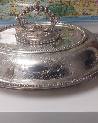 Legumiera vintage silver plate