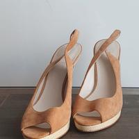 Sandali Guess con zeppa beige-Come Nuovi