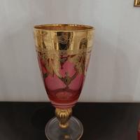 vaso colorato dorato