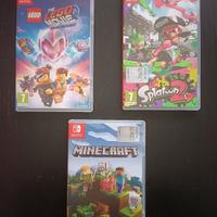 Giochi Switch Minecraft, splatoon, Lego Movie 2