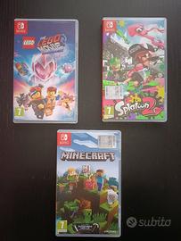 Giochi Switch Minecraft, splatoon, Lego Movie 2