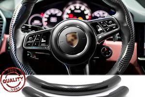 COPRIVOLANTE per PORSCHE in FIBRA CARBONIO Nero