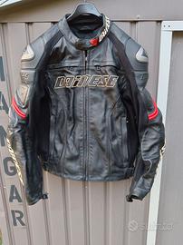 GIACCA MOTO SCOOTER DAINESE PELLE PROTEZIONI 