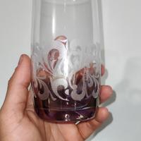 Set di bicchieri in vetro con fantasia viola