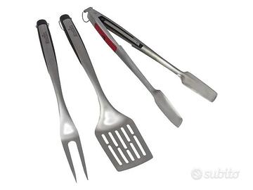 Posate In Acciaio per barbecue Comfort Grip, 3 pz