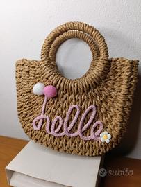 Borsa a mano in paglia intrecciata mare / 🛍️ bag 
