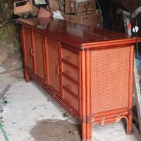 Credenza buffet bambù midollino e rattan