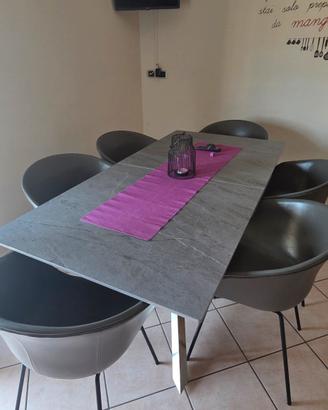 tavolo da pranzo con 6 sedie 