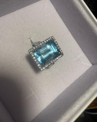 Anello GIOIELLI DI VALENZA. 10ct acquamarina