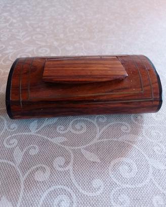 Portaoggetti in legno e ottone