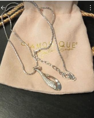 Diamonique collana con pendente 