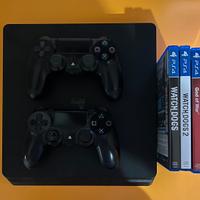 PS4 Slim 1TB + 2 pad + 3 giochi