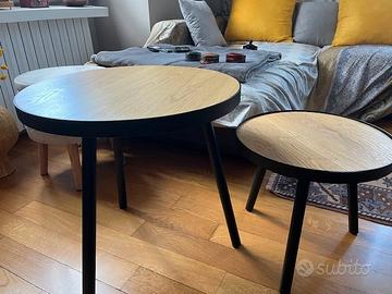 tavolini da salotto rotondi di legno