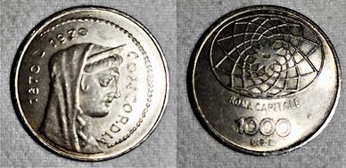 Moneta 1000 lire 1970 Roma Capitale 160eu
