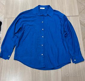 Camicia blu elettrico maniche lunghe
