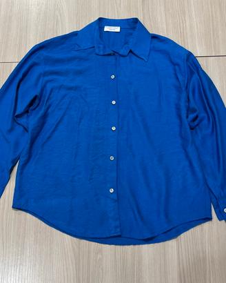 Camicia blu elettrico maniche lunghe
