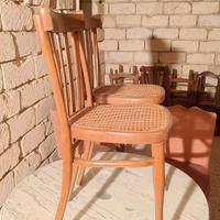 2 Sedie vintage in legno e paglia di Vienna – robu