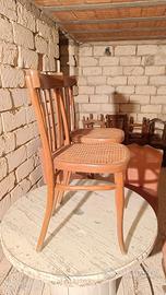 2 Sedie vintage in legno e paglia di Vienna – robu