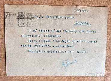 Telegramma 28.03.1940 con Francobollo bollato