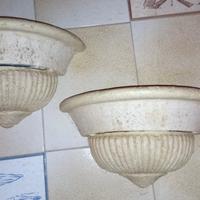 Coppia di plafoniere vintage in resina