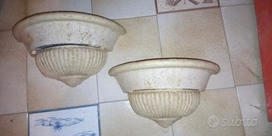 Coppia di plafoniere vintage in resina