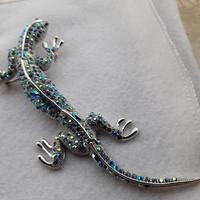 Spilla vintage a forma di lucertola