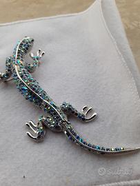 Spilla vintage a forma di lucertola
