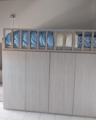 cabina armadio con letto a soppalco