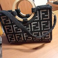 Borsa uncinetto su rete handmade