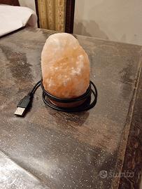 lampada di sale con porta usb