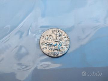 2 lire 1911 quadrigia R2 