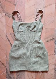 Vestito in tweed verde menta Mon Blanche