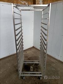 Carrello Porta Teglie in Acciaio Inox