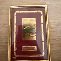 Quadretto dipinto a mano foglia d’oro 23 kt