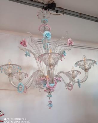 Lampadario in cristallo di Murano