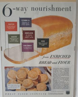 Pubblicità vintage Wheat Flour Institute 1948