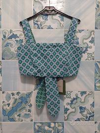 Top Crop MARELLA geometrico maxi fiocco  nuovo 44